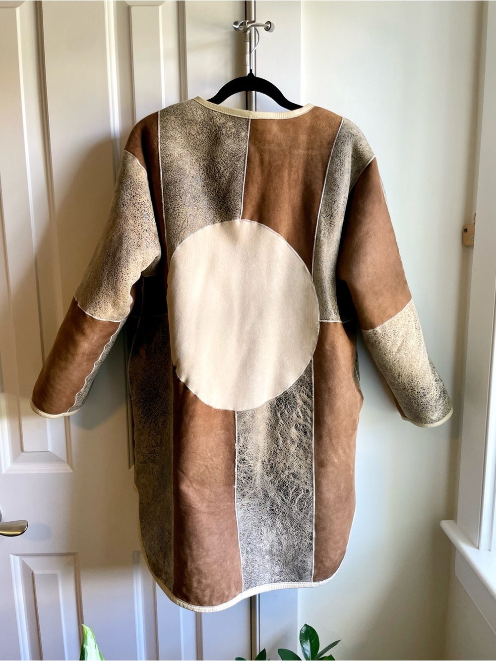 Milena Silvano Moon Coat Tonal Shearling Reversible Size S - Picture 6 of 8